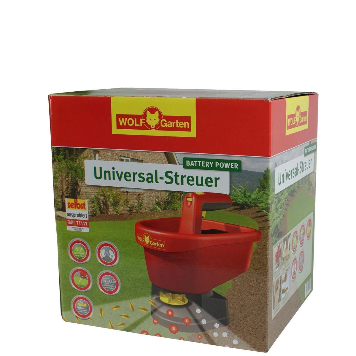WOLF-Garten Universele Handstrooier WE-B - Strooibreedte Instelbaar 0.5 M-2.5m - Batterij Aandrijving - Inhoud 3 Liter 5 WOLF-Garten Universele Handstrooier WE-B - Strooibreedte Instelbaar 0.5 M-2.5m - Batterij Aandrijving - Inhoud 3 Liter - Afbeelding 5