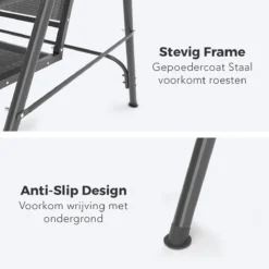 LifeGoods Schommelbank - 3-zits - Tot 250KG - Kantelbaar Dak - UV-bestendig Zonnescherm - 172x104x162cm - Grijs 18 LifeGoods Schommelbank - 3-zits - Tot 250KG - Kantelbaar Dak - UV-bestendig Zonnescherm - 172x104x162cm - Grijs -Tuinwereld Verkoop 1200x1200 190