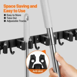 BOTC Bezemhouder - 5 Houders 6 Haken - Gereedschapshouder - Zeflklevend - Bezem Ophangsysteem - Ophanghaken - Tuingereedschap -Tuinwereld Verkoop 1200x1200 2010