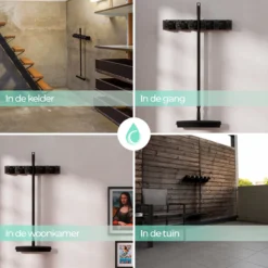 CLEANLY® Bezemhouder - Ophangsysteem Voor Tuingereedschap - Bezem Ophangsysteem - Gereedschapshouder Met Ophanghaken - ABS -Tuinwereld Verkoop 1200x1200 2038