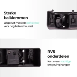 CLEANLY® Bezemhouder - Ophangsysteem Voor Tuingereedschap - Bezem Ophangsysteem - Gereedschapshouder Met Ophanghaken - ABS -Tuinwereld Verkoop 1200x1200 2040