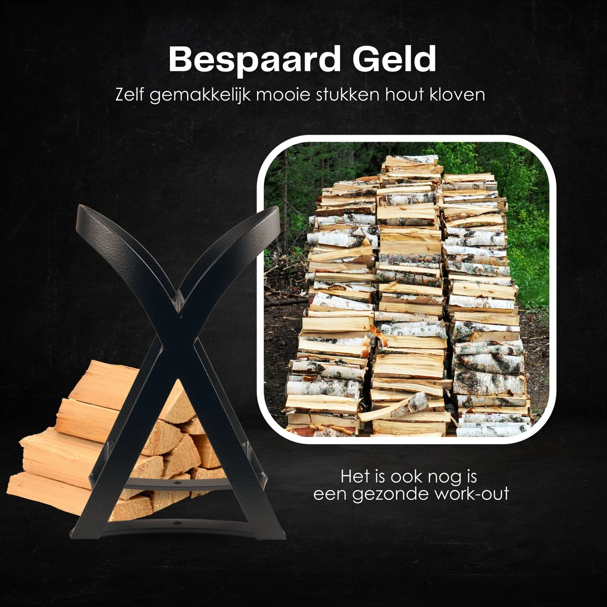 Flowkey® Houtklover - Houtsplijter Bijl - Houtkliever Kloofwig Gietijzer - Voor Hout & Aanmaakhout - Inclusief Gratis Hamer 7 Flowkey® Houtklover - Houtsplijter Bijl - Houtkliever Kloofwig Gietijzer - Voor Hout & Aanmaakhout - Inclusief Gratis Hamer - Afbeelding 7