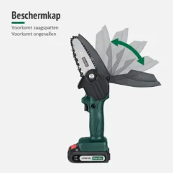 Mardin Mini Kettingzaag - Snoeizaag - Kettingzaag - Kettingzaag Electrisch Met 2 Accu - Inclusief Koffer - 1 Extra Accu - Groen -Tuinwereld Verkoop 1200x1200 2205