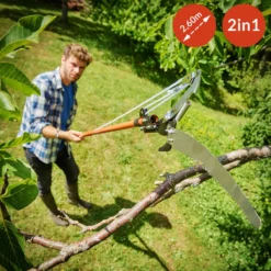Gardebruk Takkenzaag Telescopisch - 2in1 Zaag & Snoeischaar - Oranje -Tuinwereld Verkoop 1200x1200 2231