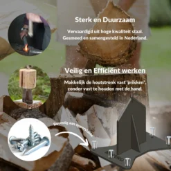 Miseru Houtklover – Geen Bijl Nodig – No Axe - Houtsplijter – Houtkliever – HANDMADE In Holland - Houtklover Voor Aanmaakhout – Metaal 11 Miseru Houtklover – Geen Bijl Nodig – No Axe - Houtsplijter – Houtkliever – HANDMADE In Holland - Houtklover Voor Aanmaakhout – Metaal -Tuinwereld Verkoop 1200x1200 2244