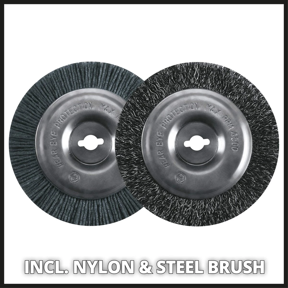 Einhell Accu Voegenreiniger GE-CC 18 Li-Solo Power X-Change (Li-Ion - 18 V - 1200 T/min - Borsteldiameter 10 Cm - Incl. Staal- En Nylonborstel - Zonder Accu En Lader) 4 Einhell Accu Voegenreiniger GE-CC 18 Li-Solo Power X-Change (Li-Ion - 18 V - 1200 T/min - Borsteldiameter 10 Cm - Incl. Staal- En Nylonborstel - Zonder Accu En Lader) - Afbeelding 4