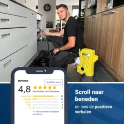 Techweise - Rioolslang Voor Kärcher K2 T/m K7 - 20M - Met 4 Achterwaartse Hogedruksproeiers -Tuinwereld Verkoop 1200x1200 2317