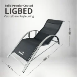 MaxxGarden Ligbed Set - 2 Stuks Zwart - Met Tafel - Sun Loungers - Loungebed -Tuinwereld Verkoop 1200x1200 241