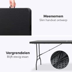 LifeGoods Klaptafel - Inklapbaar - 180 Cm - 6 Tot 8 Personen - Zwart -Tuinwereld Verkoop 1200x1200 25