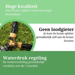 Y Stuk Kraan - Kraan Splitter - Waterverdeler - Buitenkraan - Waterverdeler 2 Weg – Messing - Afzonderlijk Af Te Sluiten -Tuinwereld Verkoop 1200x1200 2734