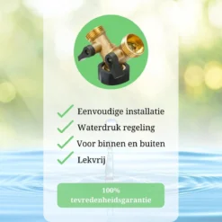 Y Stuk Kraan - Kraan Splitter - Waterverdeler - Buitenkraan - Waterverdeler 2 Weg – Messing - Afzonderlijk Af Te Sluiten -Tuinwereld Verkoop 1200x1200 2735