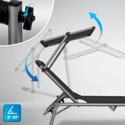 Sens Design Zonnebed - Ligbed Inklapbaar Met Zonneklep - Grijs -Tuinwereld Verkoop 1200x1200 275