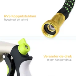 Goliving Tuinslang Flexibel - 30 Meter - Uitrekbare Tuinslang Sproeier - Tuinsproeier - Zwart - Acht Standen - Met Opbergtas -Tuinwereld Verkoop 1200x1200 2773