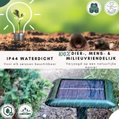 Gardies 2 Stuks Ultrasone Mollenverjager - Oplaadbare Batterijen & Zonne-Energie - Waterdichte Mollenbestrijding - 100% Diervriendelijk -Tuinwereld Verkoop 1200x1200 2870