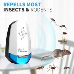 Ultrasonic Pest Repeller - Ongediertebestrijding Elektrisch - Ongedierte Verjager - Insectenverdelger - Bestrijd En Verjaagt Insecten / Muizen / Ratten / Spinnen / Mieren / Kakkerlakken / Muggen - Anti Ongedierte - Ultrasoon - Insecten Bestrijding -Tuinwereld Verkoop 1200x1200 2873
