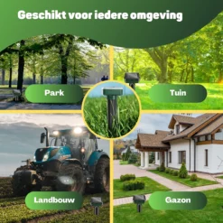 Vulpes Verjager® Mollenverjager - 4 Stuks - Muizenverjager - Mollenbestrijding - Werkt Op Zonne-energie - Waterdicht - Diervriendelijk - Strakke Tuin, Gazon Of Perceel! -Tuinwereld Verkoop 1200x1200 2888