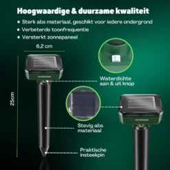 Vulpes Verjager® Mollenverjager - 4 Stuks - Muizenverjager - Mollenbestrijding - Werkt Op Zonne-energie - Waterdicht - Diervriendelijk - Strakke Tuin, Gazon Of Perceel! -Tuinwereld Verkoop 1200x1200 2892