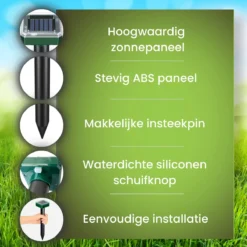 Aniway®- Mollenverjager - 2 Of 4 Stuks - Mollenbestrijding - Op Zonne-energie - Diervriendelijk - Waterdicht - Strakke Tuin/gazon/perceel -Tuinwereld Verkoop 1200x1200 2901