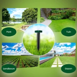 Aniway®- Mollenverjager - 2 Of 4 Stuks - Mollenbestrijding - Op Zonne-energie - Diervriendelijk - Waterdicht - Strakke Tuin/gazon/perceel -Tuinwereld Verkoop 1200x1200 2906