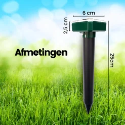 Aniway®- Mollenverjager - 2 Of 4 Stuks - Mollenbestrijding - Op Zonne-energie - Diervriendelijk - Waterdicht - Strakke Tuin/gazon/perceel -Tuinwereld Verkoop 1200x1200 2908