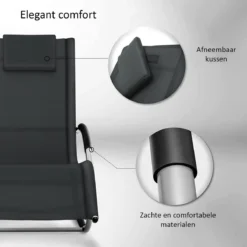 Sens Design Zonnebed - Ligbed - Weerbestendig - Antraciet -Tuinwereld Verkoop 1200x1200 300