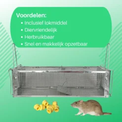 ValueStar Rattenval - Rattenval Voor Buiten - Ongediertebestrijding - Rattenvallen - Ratten - Rattenval Vangkooi -Tuinwereld Verkoop 1200x1200 3034