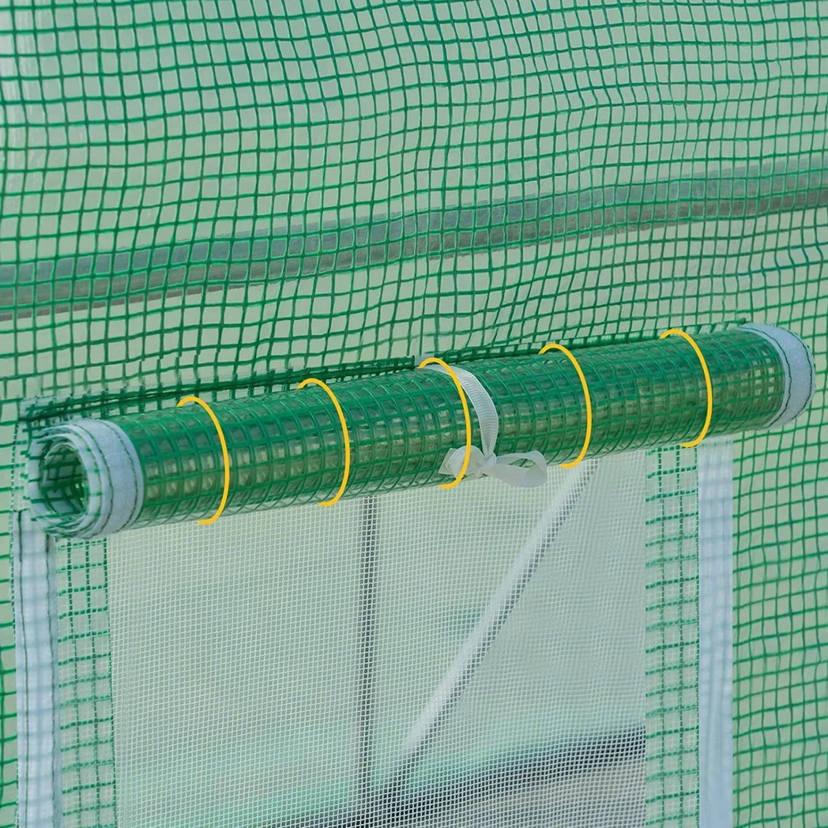 Kas 300x200x190 Cm, Foliekas Wintervast, Tomatenhuis Met Deur 6 Ramen 5 Kas 300x200x190 Cm, Foliekas Wintervast, Tomatenhuis Met Deur 6 Ramen - Afbeelding 5