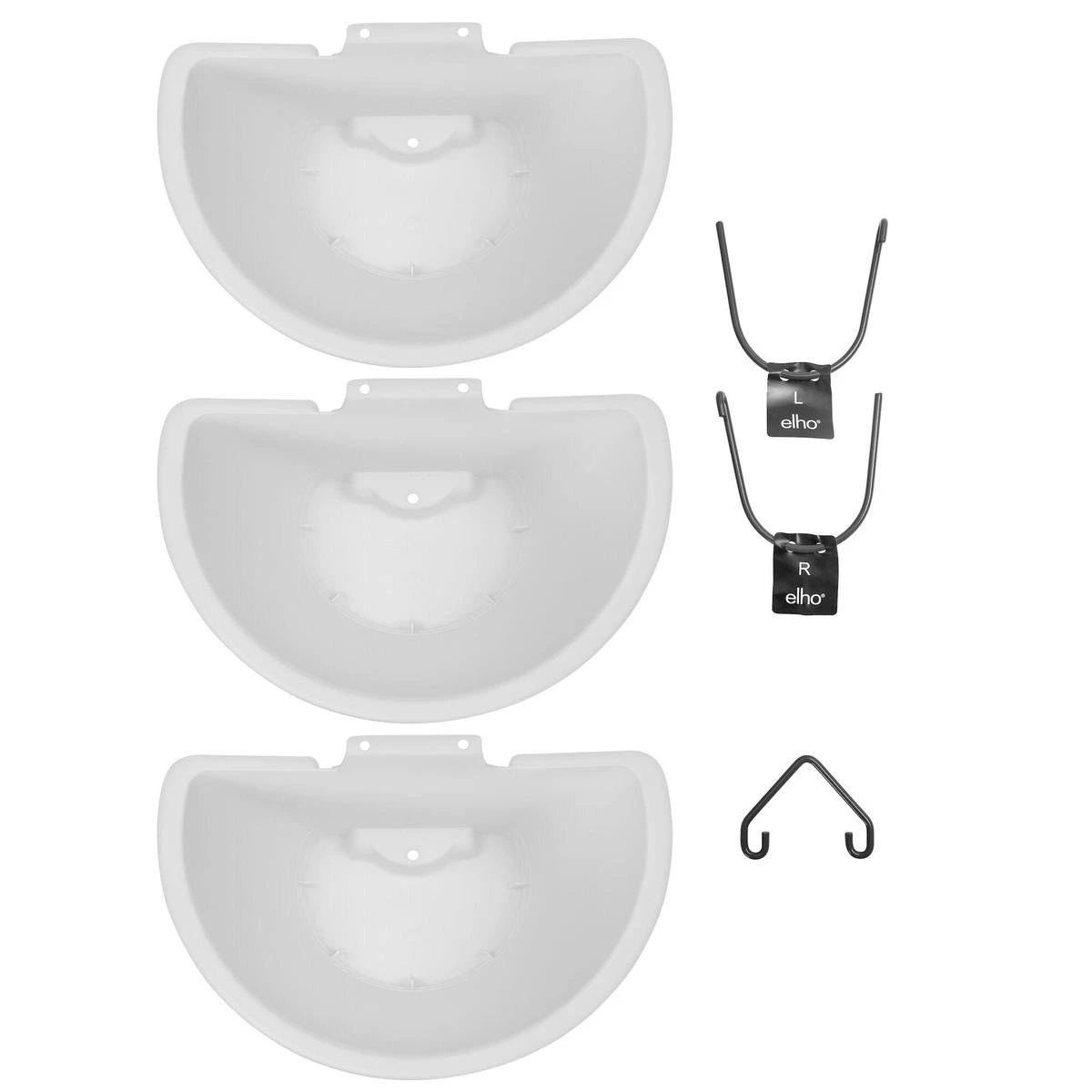 Elho Corsica Vertical Forest 24 - Bloempot Voor Balkonbuiten - Ø 26.7 X H 29.7 Cm - Wit/Wit 3 Elho Corsica Vertical Forest 24 - Bloempot Voor Balkonbuiten - Ø 26.7 X H 29.7 Cm - Wit/Wit - Afbeelding 3