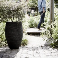 Capi Europe - Vaas Elegant Deluxe Rib NL - 56x84 - Zwart - Voor Binnen En Buiten - KBLR1132 -Tuinwereld Verkoop 1200x1200 3115