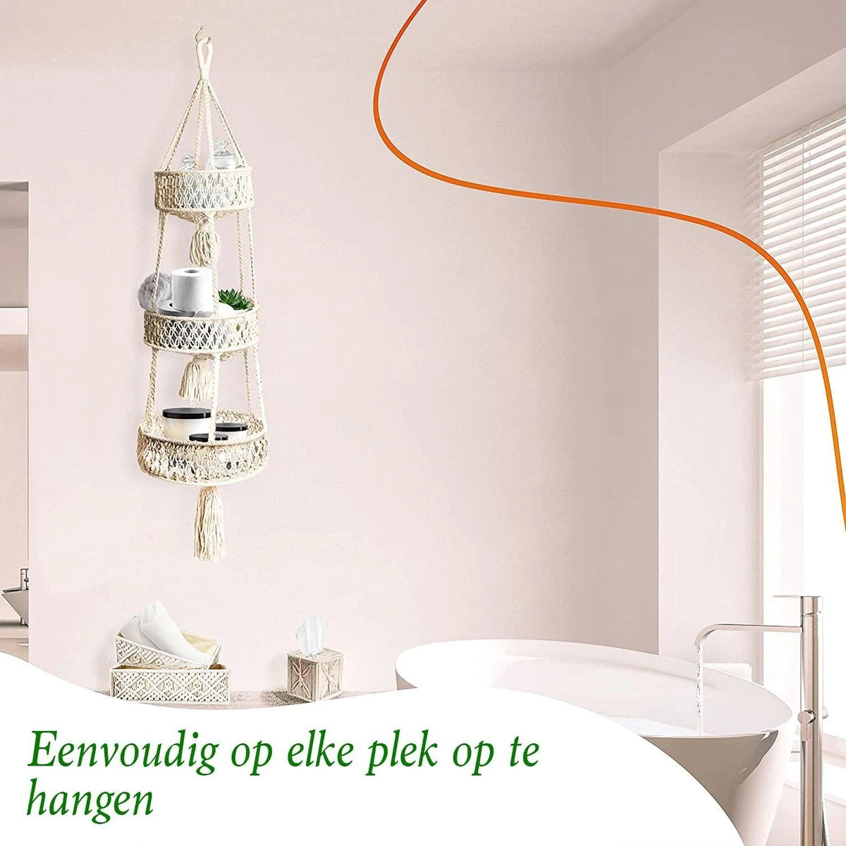 Macramé 3-Laags Hangende Fruitmand - Bohemian Mand Plantenhanger - Handgemaakt Katoen Touw Fruitschaal Hangmand - Boho Ophangbaar Etagere - Decoratieve Fruit Schaal/Basket - Opbergmand Organizer - Keuken/Balkon Decoratie - Hangpot Voor Binnen/Buiten 6 Macramé 3-Laags Hangende Fruitmand - Bohemian Mand Plantenhanger - Handgemaakt Katoen Touw Fruitschaal Hangmand - Boho Ophangbaar Etagere - Decoratieve Fruit Schaal/Basket - Opbergmand Organizer - Keuken/Balkon Decoratie - Hangpot Voor Binnen/Buiten - Afbeelding 6