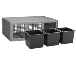 Casaria Staande Plantenbak – Met Waterafvoer 83x30,5x60cm - Zwart -Tuinwereld Verkoop 1200x1200 3169