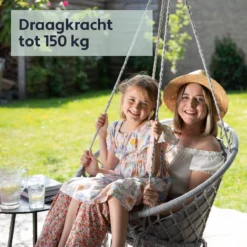 Vita5 Macramé Hangstoel - Voor Binnen En Buiten - Zonder Standaard - Incl. Kussen, Boekenvak En Beschermhoes - Tot 150kg - Grijs 16 Vita5 Macramé Hangstoel - Voor Binnen En Buiten - Zonder Standaard - Incl. Kussen, Boekenvak En Beschermhoes - Tot 150kg - Grijs -Tuinwereld Verkoop 1200x1200 317