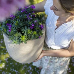 Capi Europe - Bloempot Bol Waste Rib NL - 35x34 - Terrazzo Beige - Voor Binnen En Buiten - KTBR932 -Tuinwereld Verkoop 1200x1200 3179