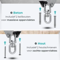 AVINT GOODS RVS Ophangsysteem Plafondhaak Bokszak – Schroefhaak & Ophanghaak Hangstoel – Muurhaak Binnen & Buiten - 550KG -Tuinwereld Verkoop 1200x1200 337