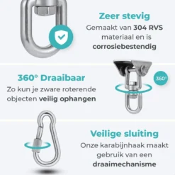 AVINT GOODS RVS Ophangsysteem Plafondhaak Bokszak – Schroefhaak & Ophanghaak Hangstoel – Muurhaak Binnen & Buiten - 550KG -Tuinwereld Verkoop 1200x1200 338