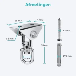 AVINT GOODS RVS Ophangsysteem Plafondhaak Bokszak – Schroefhaak & Ophanghaak Hangstoel – Muurhaak Binnen & Buiten - 550KG -Tuinwereld Verkoop 1200x1200 341