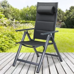 Casaria Tuinstoel Aluminium - 2 Stuks Inklapbaar - Antraciet -Tuinwereld Verkoop 1200x1200 375