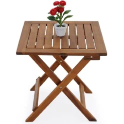 Merkloos EezyLife Houten Bijzettafel - 46x46x46cm - Acacia Hout - Tuintafel -Tuinwereld Verkoop 1200x1200 433