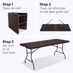 LifeGoods Klaptafel - Inklapbaar - 180 Cm - 6 Tot 8 Personen - Bruin -Tuinwereld Verkoop 1200x1200 474