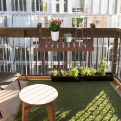 Relaxdays Balkontafel Inklapbaar - Klaptafel Balkon - Tafel Reling - Hangtafel Hout -Tuinwereld Verkoop 1200x1200 479