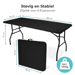 LifeGoods Klaptafel - Inklapbaar - 70x180cm - Verstelbare Vouwtafel - Weerbestendig - Zwart 11 LifeGoods Klaptafel - Inklapbaar - 70x180cm - Verstelbare Vouwtafel - Weerbestendig - Zwart -Tuinwereld Verkoop 1200x1200 492