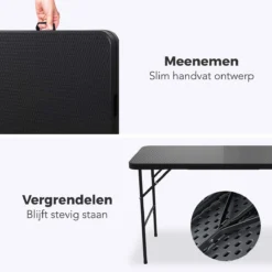 LifeGoods Klaptafel - Inklapbaar - 120 Cm - 4 Personen - Zwart -Tuinwereld Verkoop 1200x1200 506