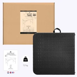 LifeGoods Klaptafel - Inklapbaar - 120 Cm - 4 Personen - Zwart -Tuinwereld Verkoop 1200x1200 511