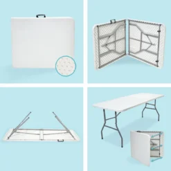 LifeGoods Klaptafel - Inklapbaar - 70x180cm - Verstelbare Vouwtafel - Weerbestendig - Wit 13 LifeGoods Klaptafel - Inklapbaar - 70x180cm - Verstelbare Vouwtafel - Weerbestendig - Wit -Tuinwereld Verkoop 1200x1200 520