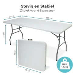 LifeGoods Klaptafel - Inklapbaar - 70x180cm - Verstelbare Vouwtafel - Weerbestendig - Wit 15 LifeGoods Klaptafel - Inklapbaar - 70x180cm - Verstelbare Vouwtafel - Weerbestendig - Wit -Tuinwereld Verkoop 1200x1200 521