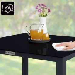 Casaria – Tuintafel – Aluminium – 90x90x75cm –Antraciet -Tuinwereld Verkoop 1200x1200 523