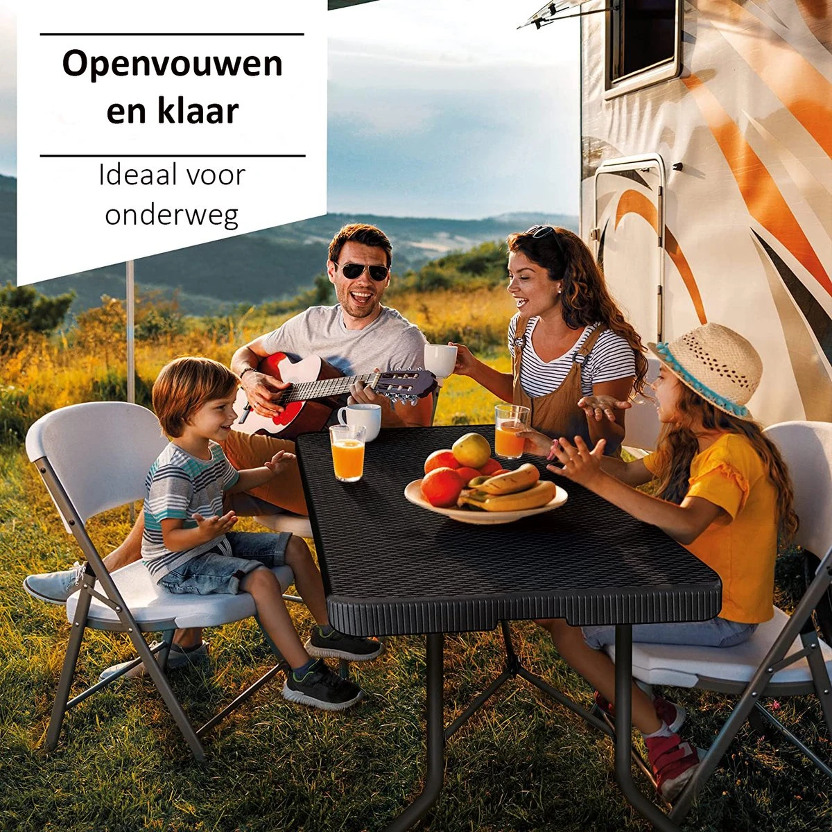 Sens Design Tuintafel Kunststof - Campingtafel Inklapbaar - Rotan-Look 6 Sens Design Tuintafel Kunststof - Campingtafel Inklapbaar - Rotan-Look - Afbeelding 6