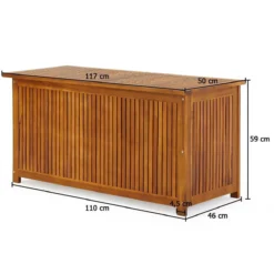 Casaria Opbergbox Acacia Hout – Weerbestendig 115cm - Bruin 19 Casaria Opbergbox Acacia Hout – Weerbestendig 115cm - Bruin -Tuinwereld Verkoop 1200x1200 605