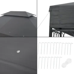 Paviljoen Lanciano Partytent 4x3x2,65 Cm Donkergrijs 11 Paviljoen Lanciano Partytent 4x3x2,65 Cm Donkergrijs -Tuinwereld Verkoop 1200x1200 634