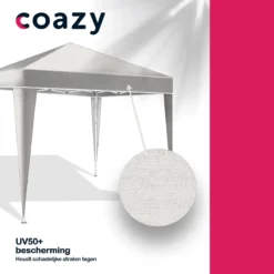 Coazy Waterdichte Partytent 3x3 Meter Opvouwbaar - Paviljoen - Easy Up - Pop-up Tent Met Haringen, Touw En Anti Slip Poten - Waterdicht - Partytenten Weerbestendig -Tuinwereld Verkoop 1200x1200 638